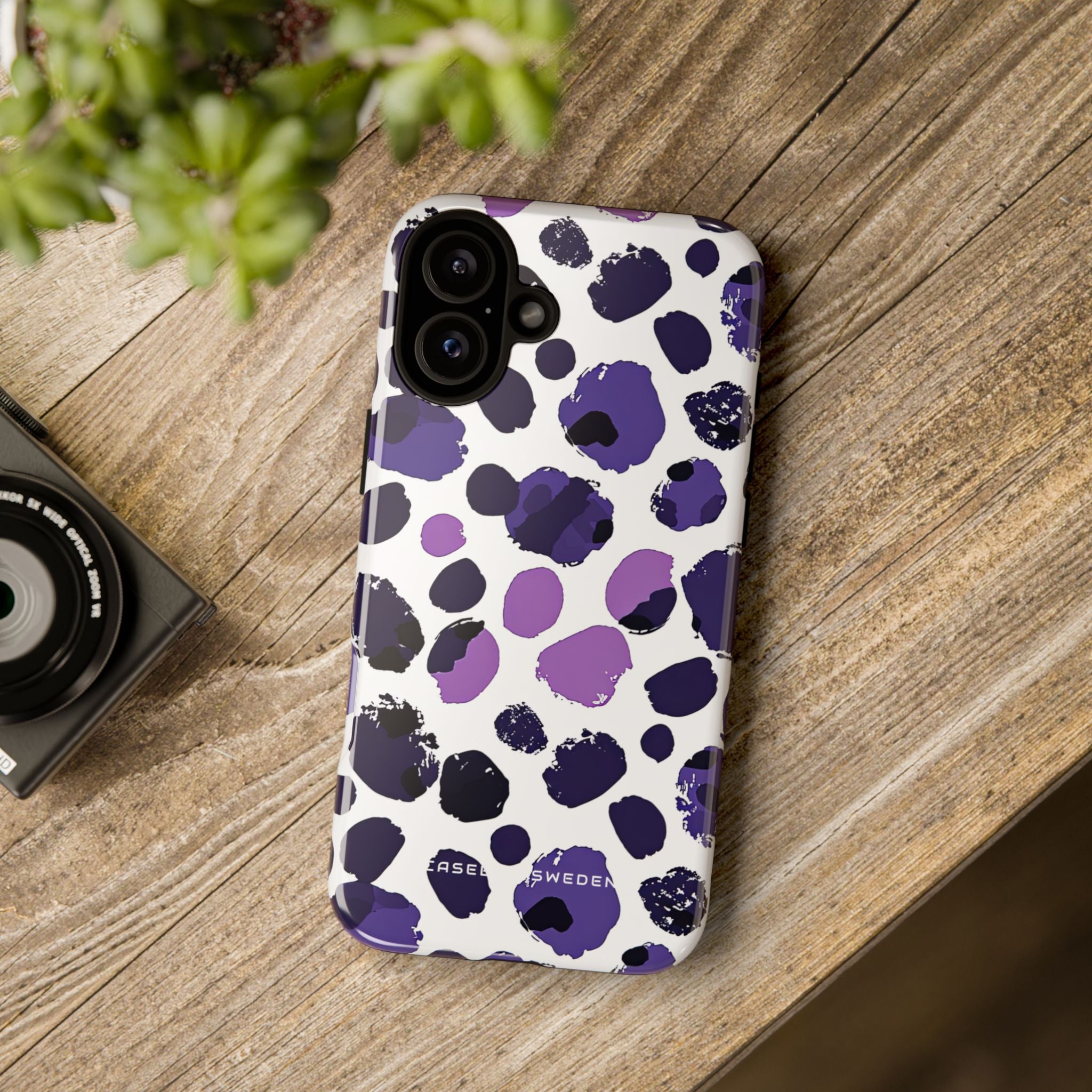 Purple Inkblots iPhone 16 - Tough Phone Case