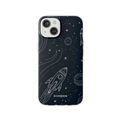 Cosmic Doodle Adventure | Flexible Phone Case for iPhone