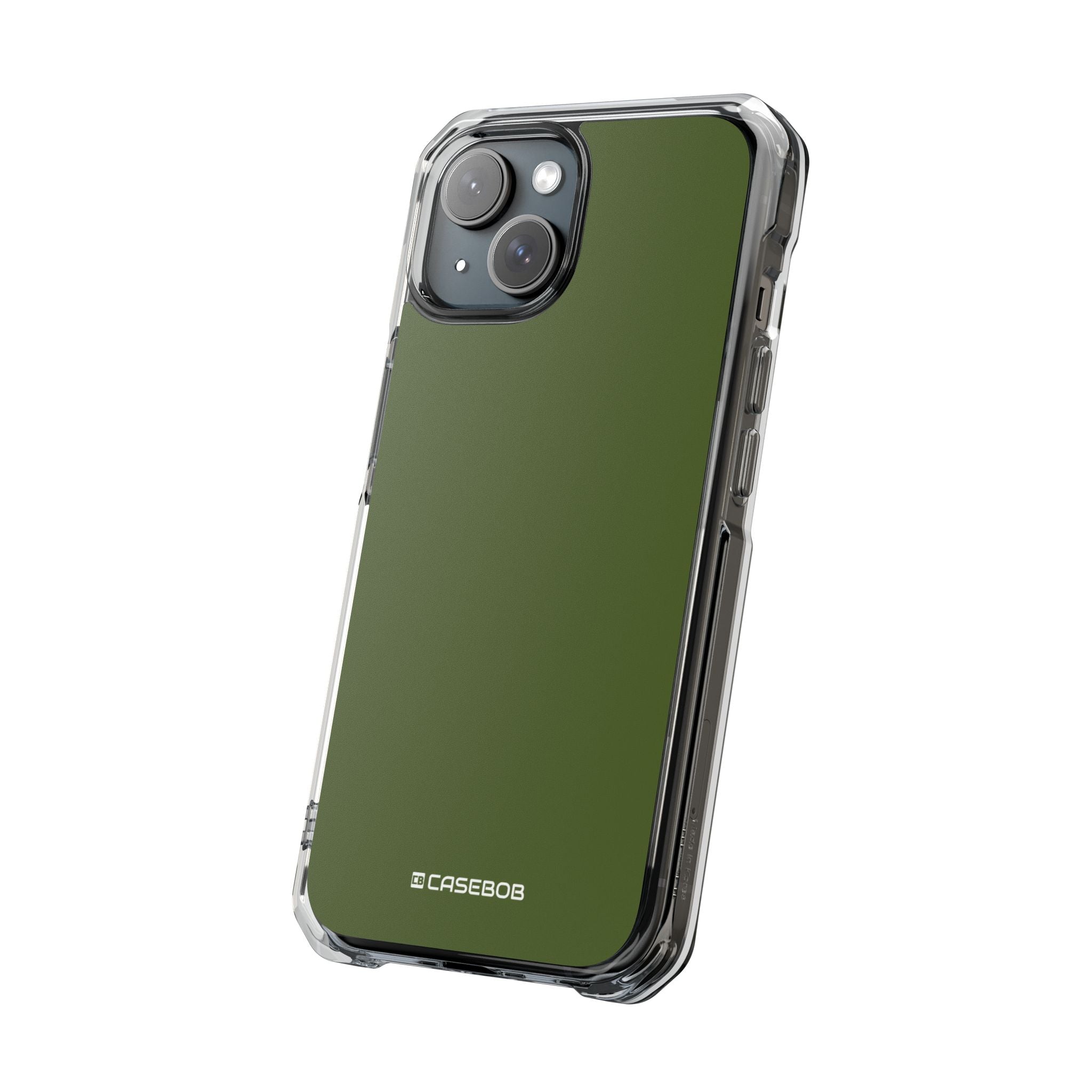 Dark Moss Green - Clear Impact Case for iPhone