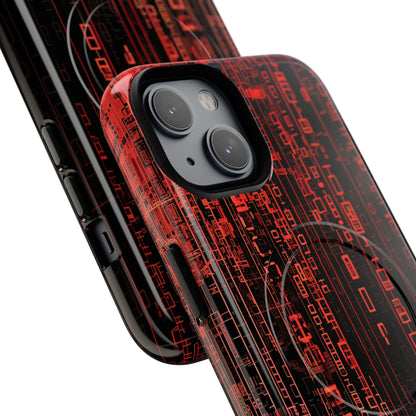 Crimson Glyphs iPhone 14 Case - Tough+