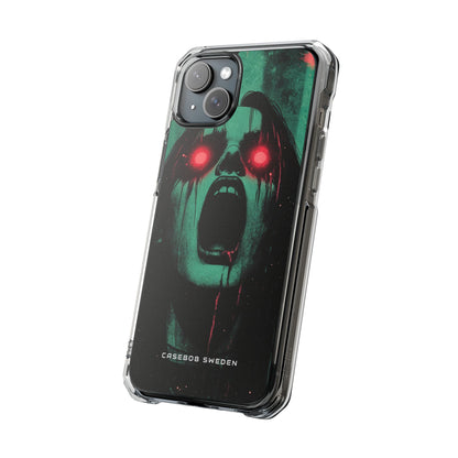 Haunting Glow of Gothic Eyes iPhone 15 - Clear Impact Phone Case