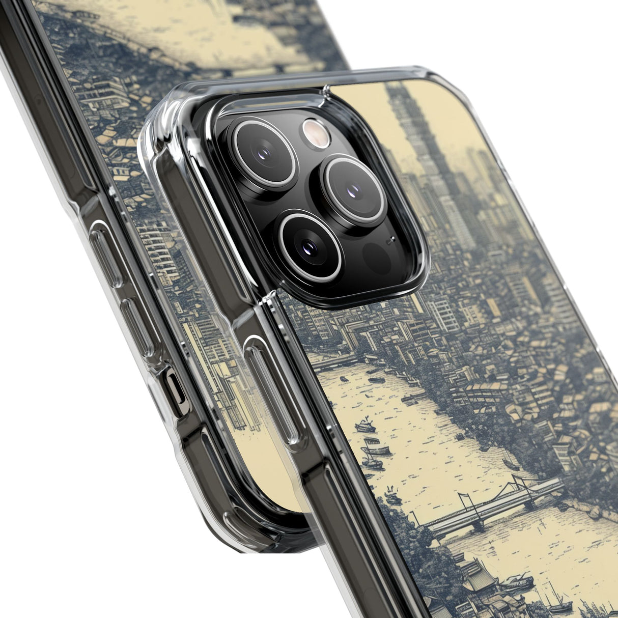 Nostalgic Metropolis - Phone Case for iPhone (Clear Impact - Magnetic)