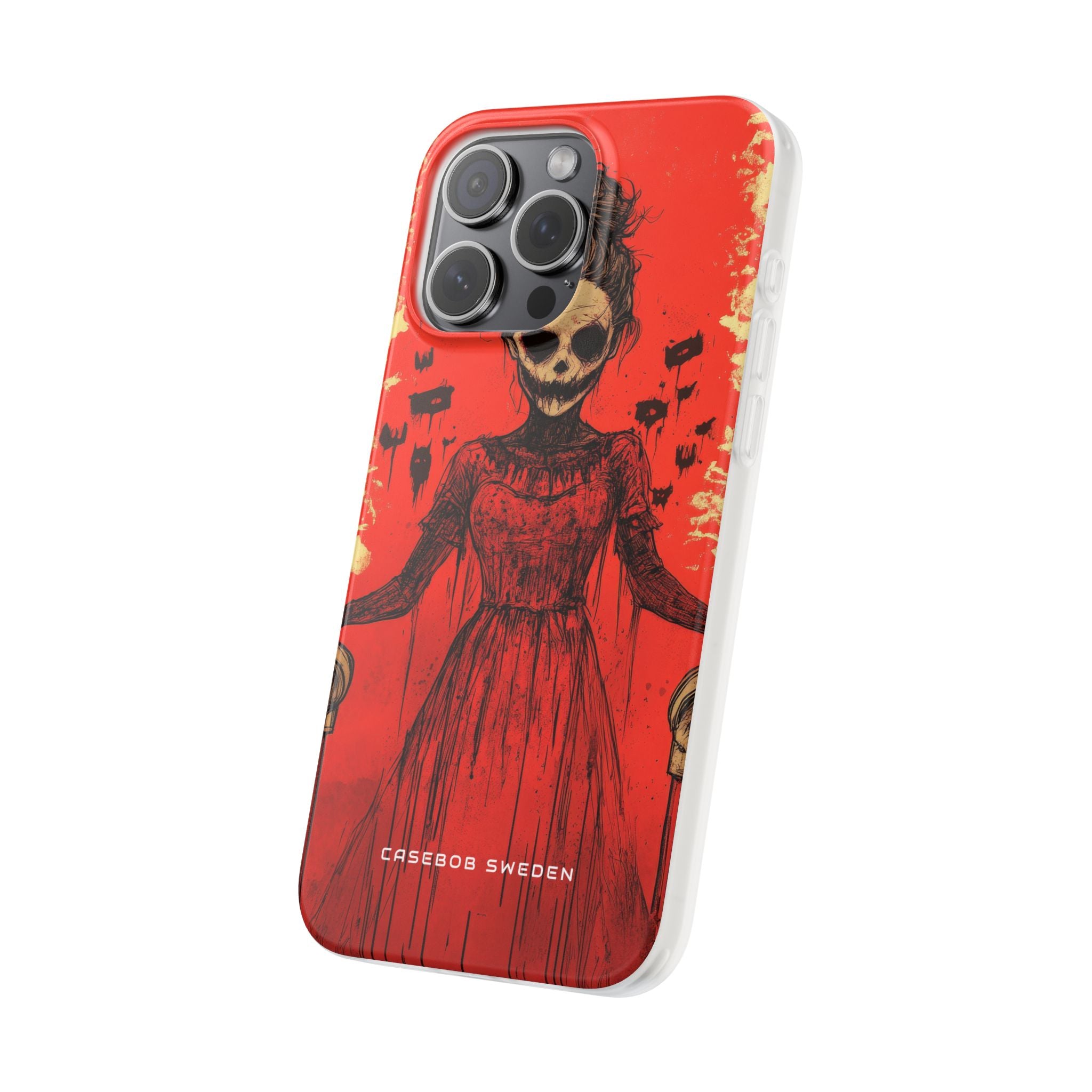 Haunting Scarlet Descent iPhone 15 - Flexi Phone Case