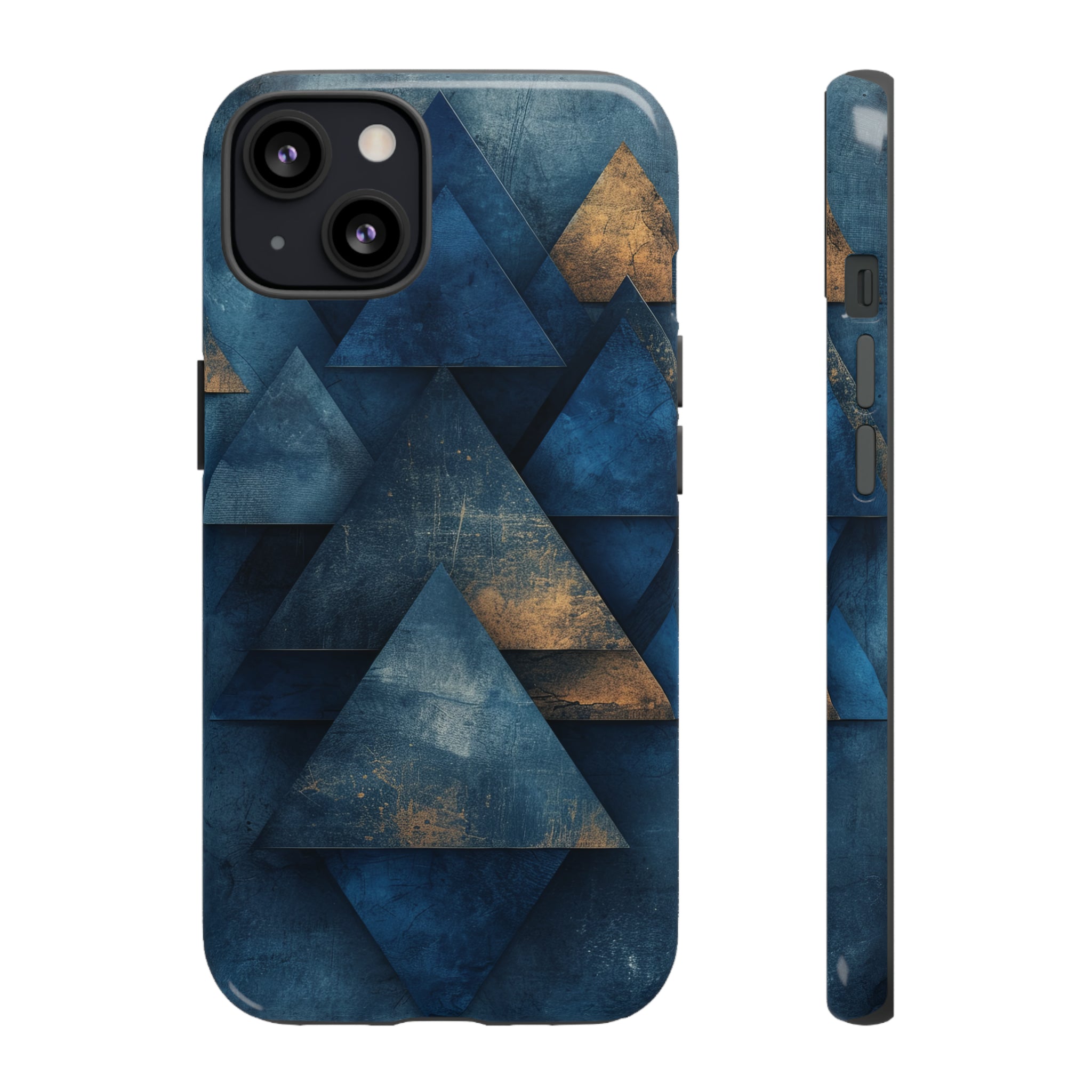 Blue Geometric Harmony - Protective Phone Case