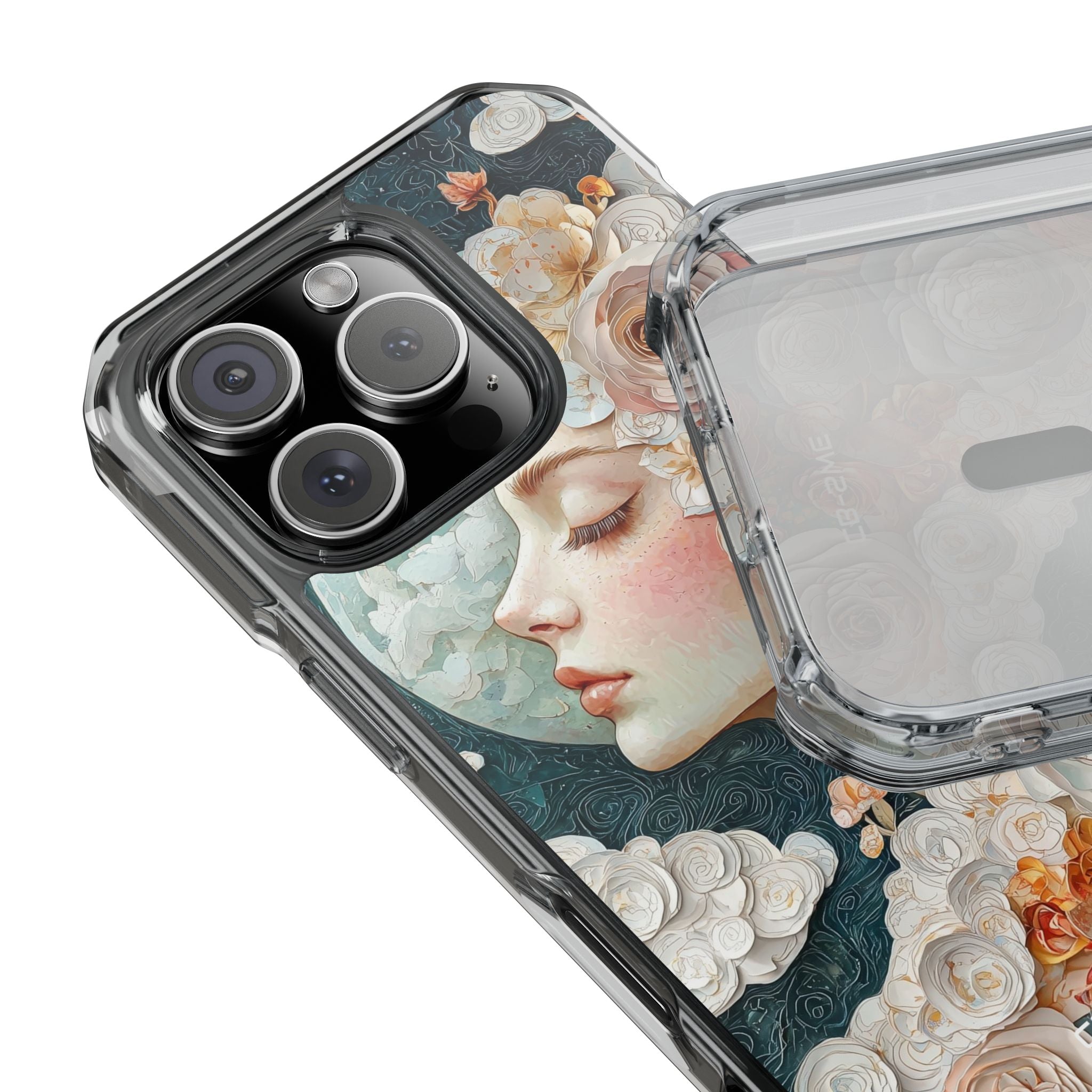 Moon Embraces Flowers iPhone Case - Impact