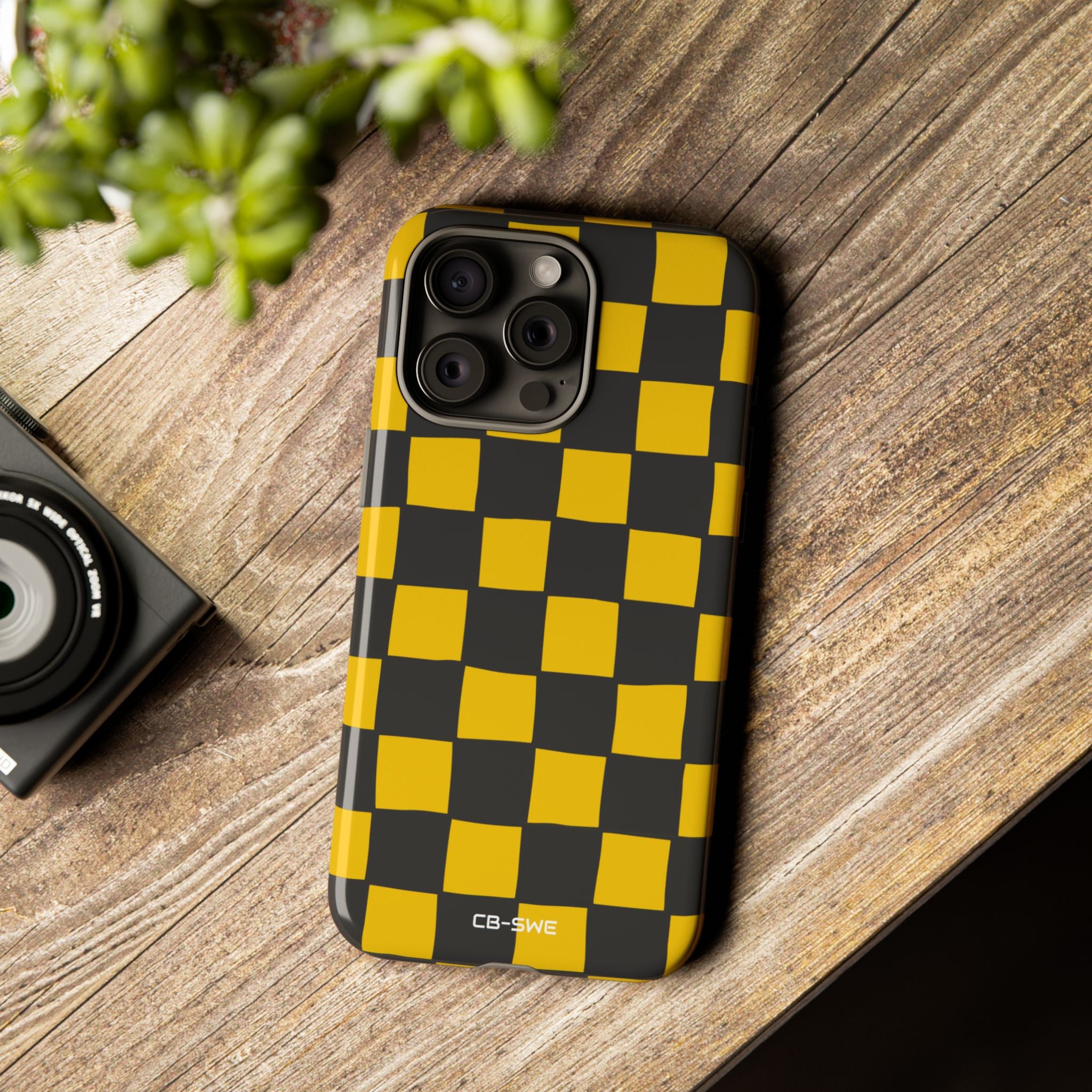 Yellow Squares Dance - iPhone Case