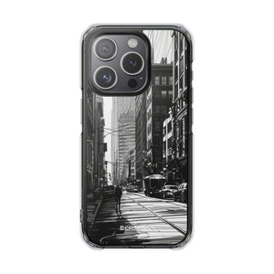 Noir Urban Serenity - Phone Case for iPhone (Clear Impact - Magnetic)