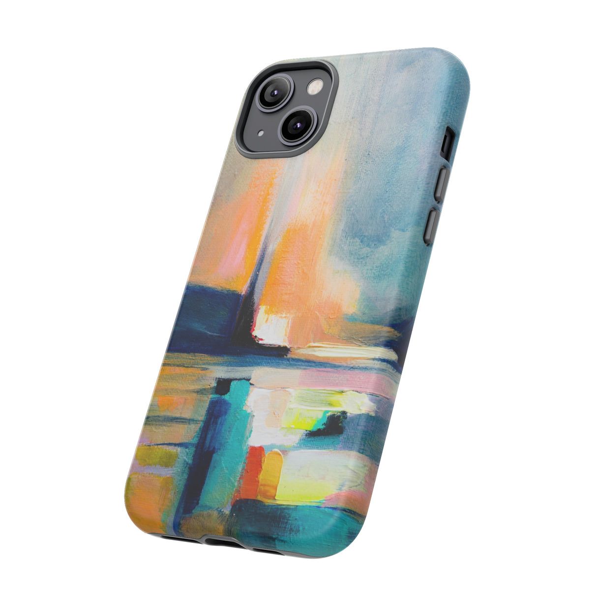 Abstract Blue n Yellow iPhone Case (Protective) Phone Case