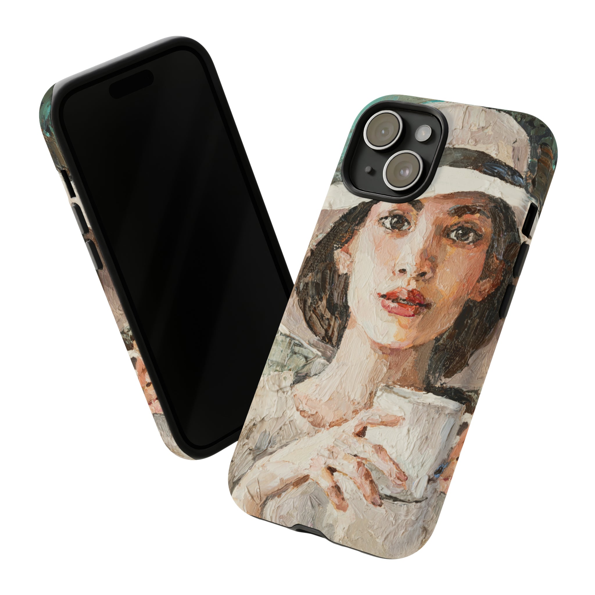 Oil Painting - Lady in a White Hat - Protective Phone Case