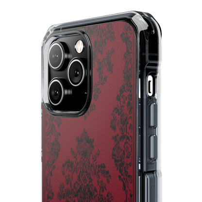 Gothic Crimson Elegance iPhone 14 - Clear Impact Phone Case