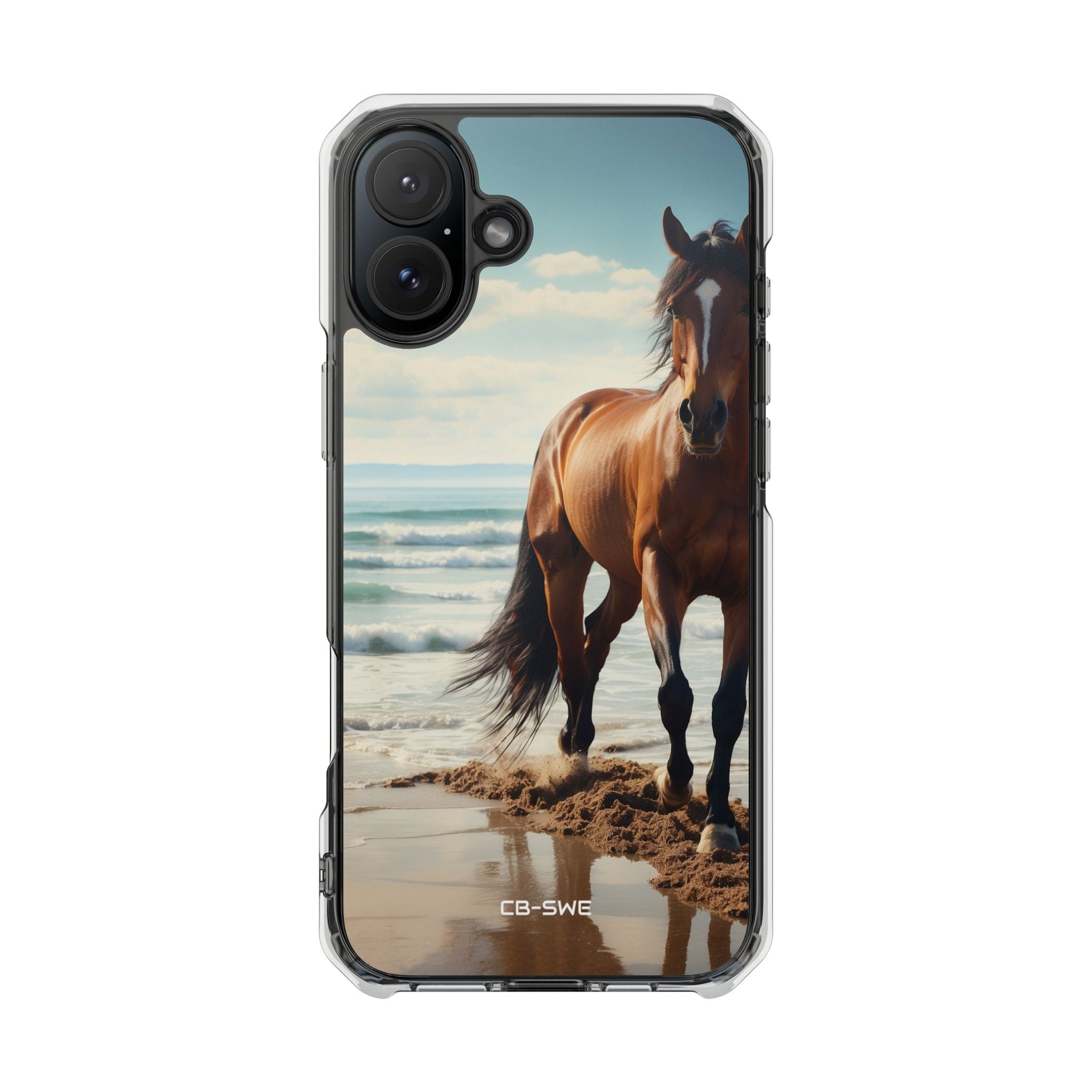 Horse Gallops Shoreline iPhone Case - Impact