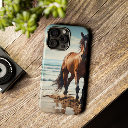 Horse Gallops Shoreline - iPhone Case
