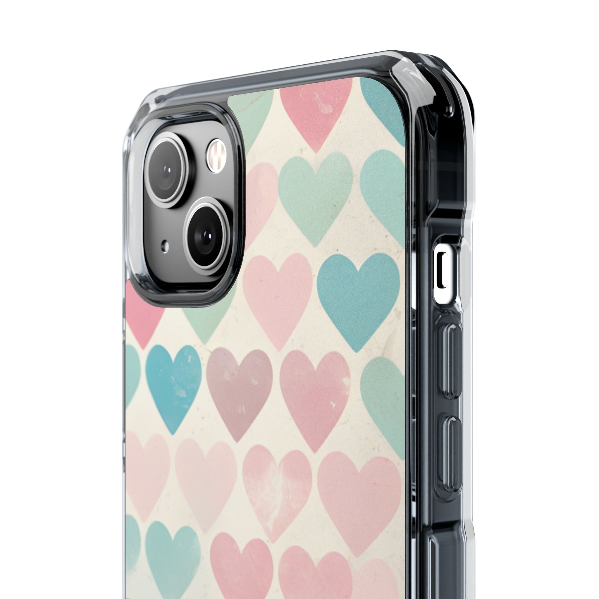 Retro Hearts Symmetry iPhone Case - Impact
