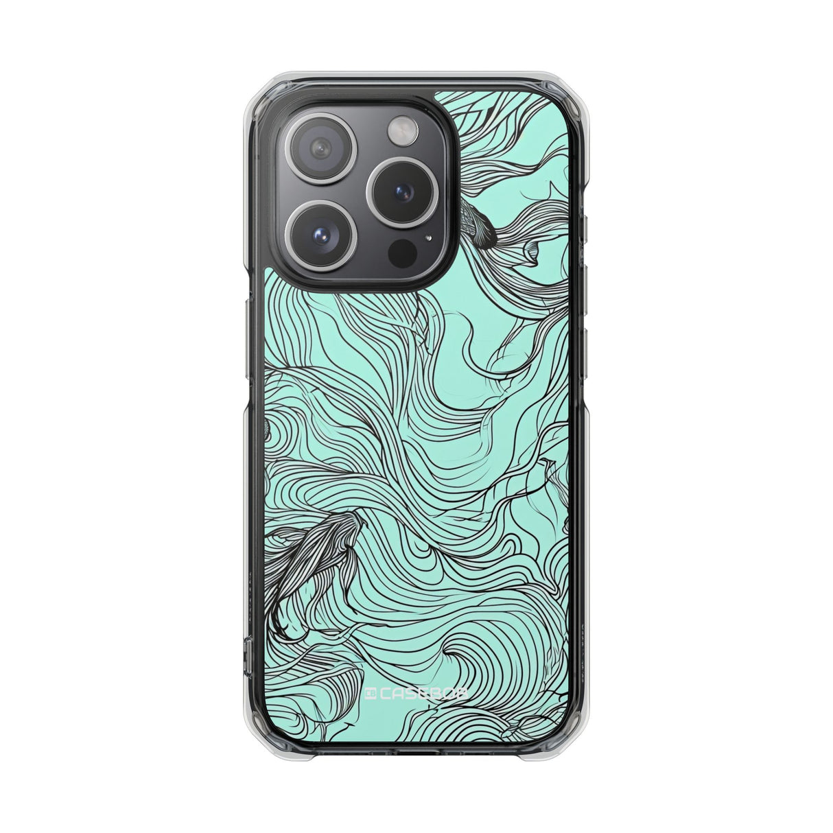 Aqua Serenity - Phone Case for iPhone (Clear Impact - Magnetic)