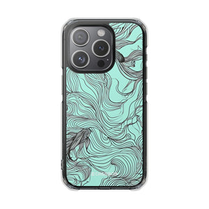 Aqua Serenity – Handyhülle für iPhone (Clear Impact – Magnetisch)