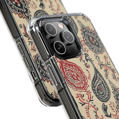 Navy Paisley Swirl iPhone 14 - Impact Clear+