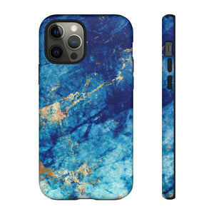 Blue Marble Background - Protective Phone Case