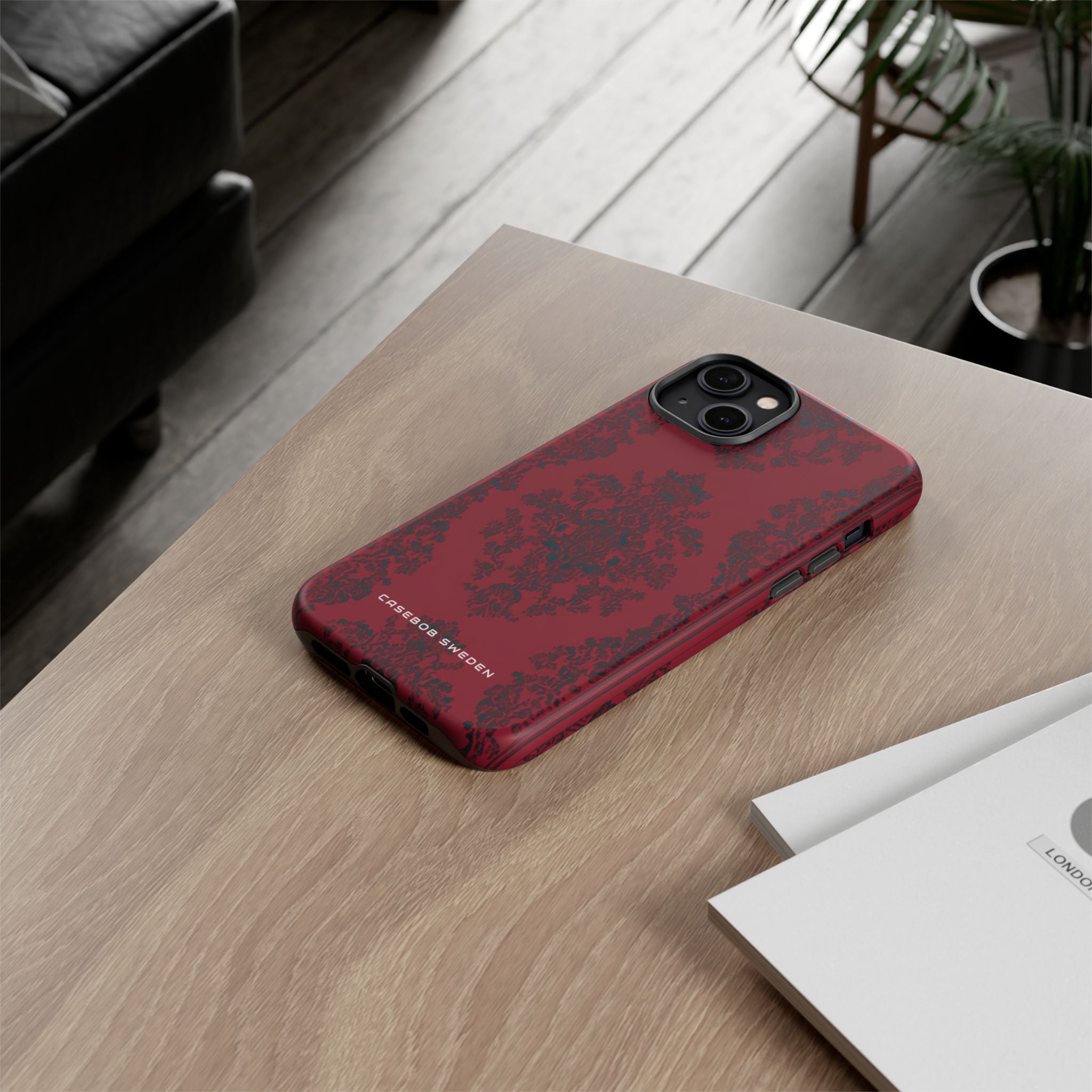 Gothic Crimson Elegance iPhone 14 - Tough Phone Case