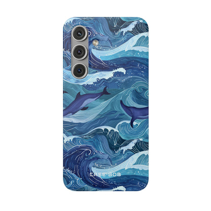 Dolphin Waves Samsung S24 Case - Soft