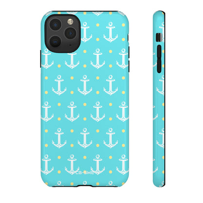 Nautical Anchors & Dots - iPhone Case