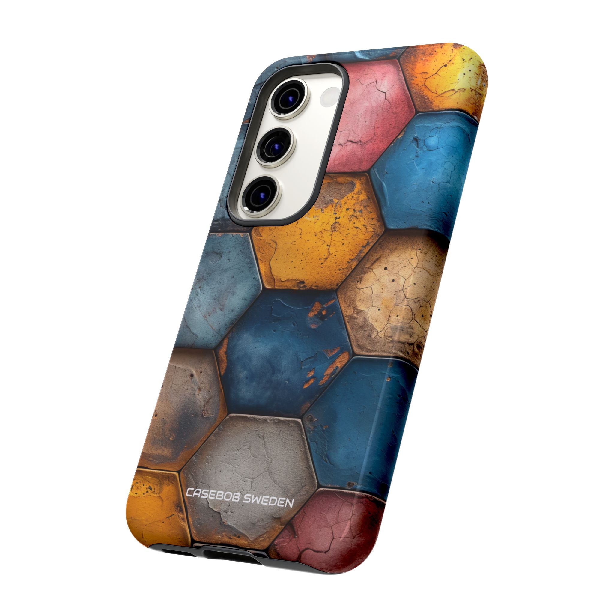 Rustic Geometric Tiles - Tough Samsung S23 Phone Case