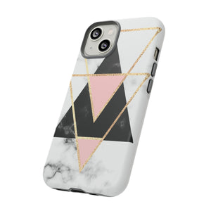 Marble Triangles - Protective Phone Case