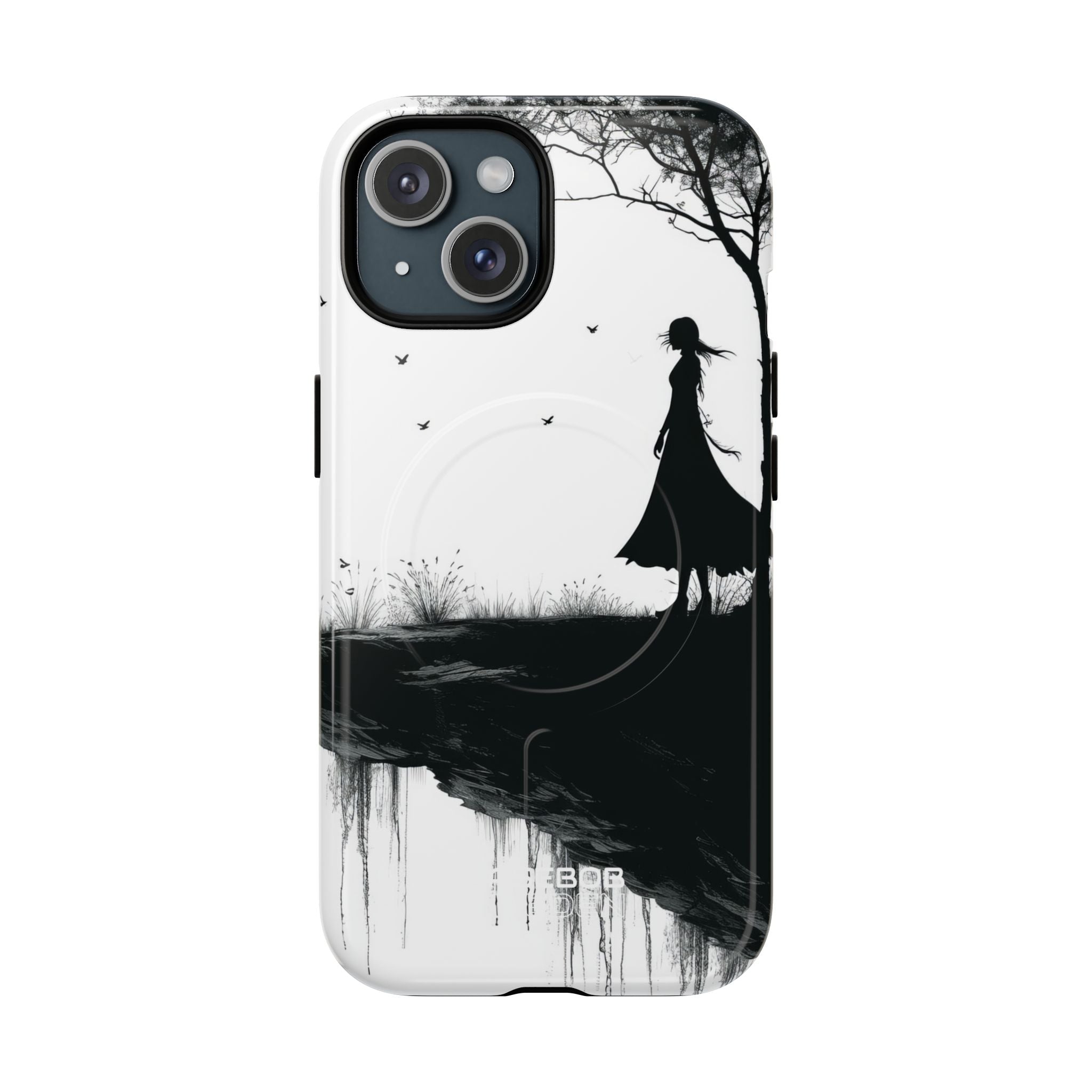 Solitary Cliff Silhouette iPhone 15 – Robust+