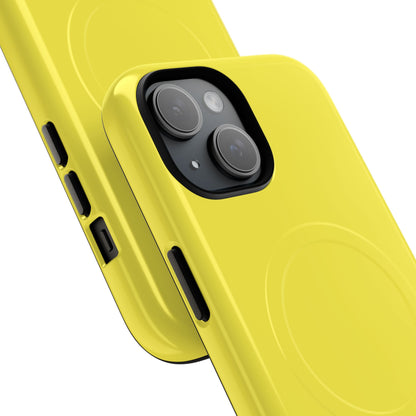 Lemon Yellow - Tough + MagSafe® iPhone 15 Phone Case