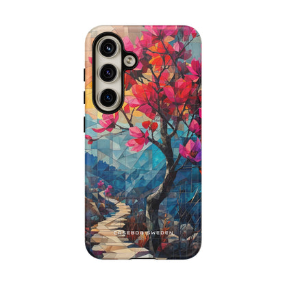 Vibrant Geometric Tree Landscape Samsung S24 - Tough Phone Case