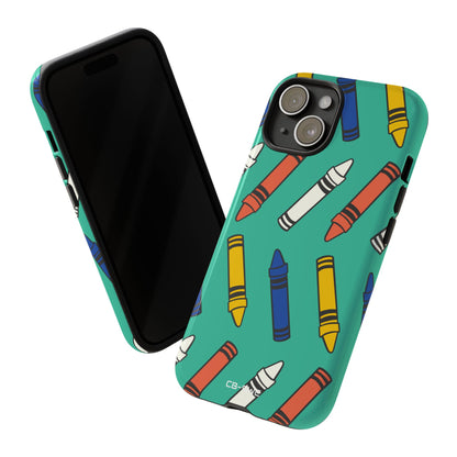 Crayons Dance Playfully - iPhone Case