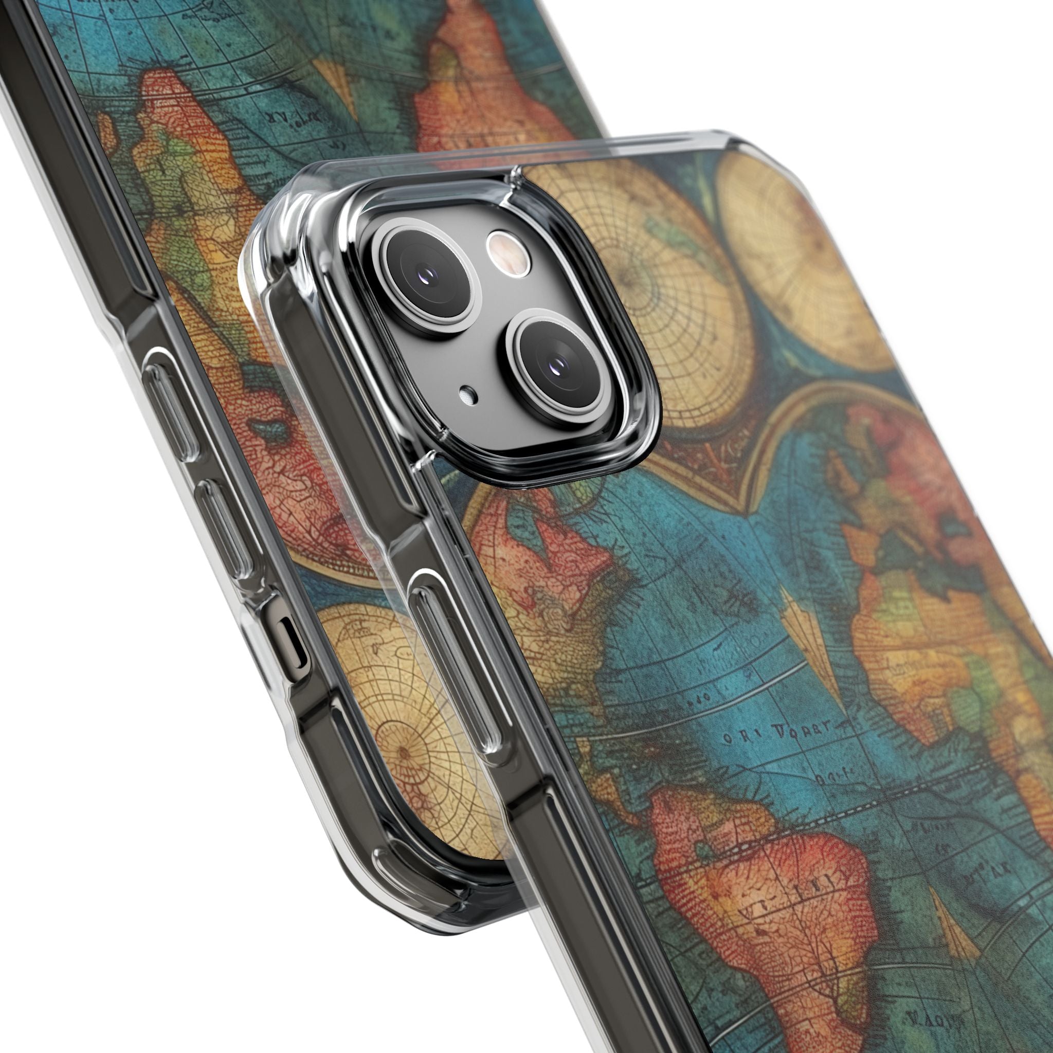 Vintage World Map iPhone 14 - Impact Clear+