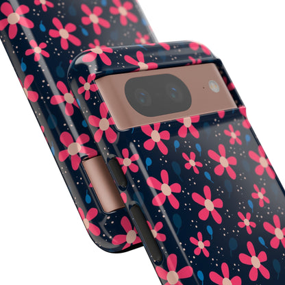 Pink Flower Pattern - Protective Phone Case