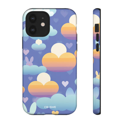 Bunnies Dance Among Clouds - iPhone Case
