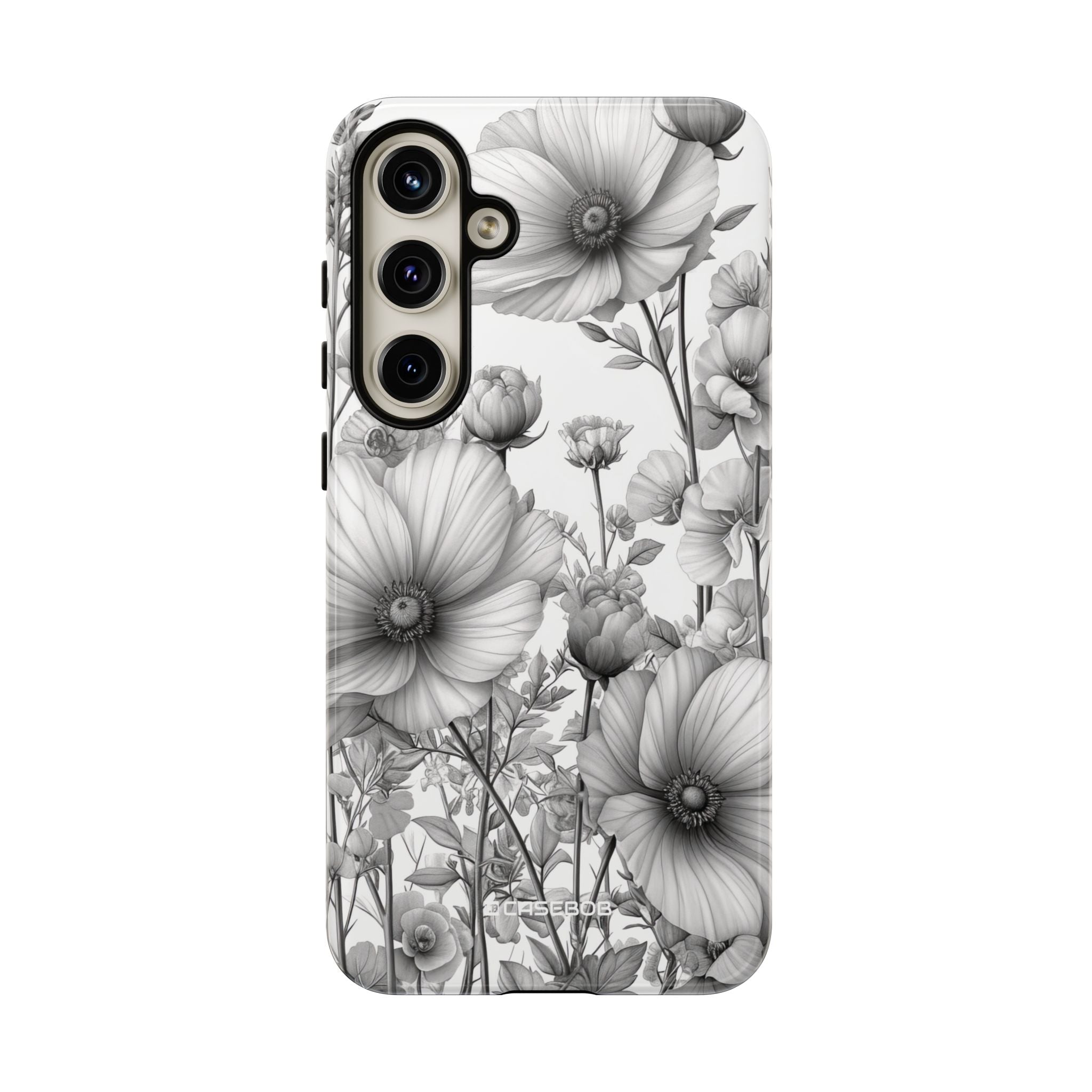 Grayscale Botanical Elegance - For Samsung S24