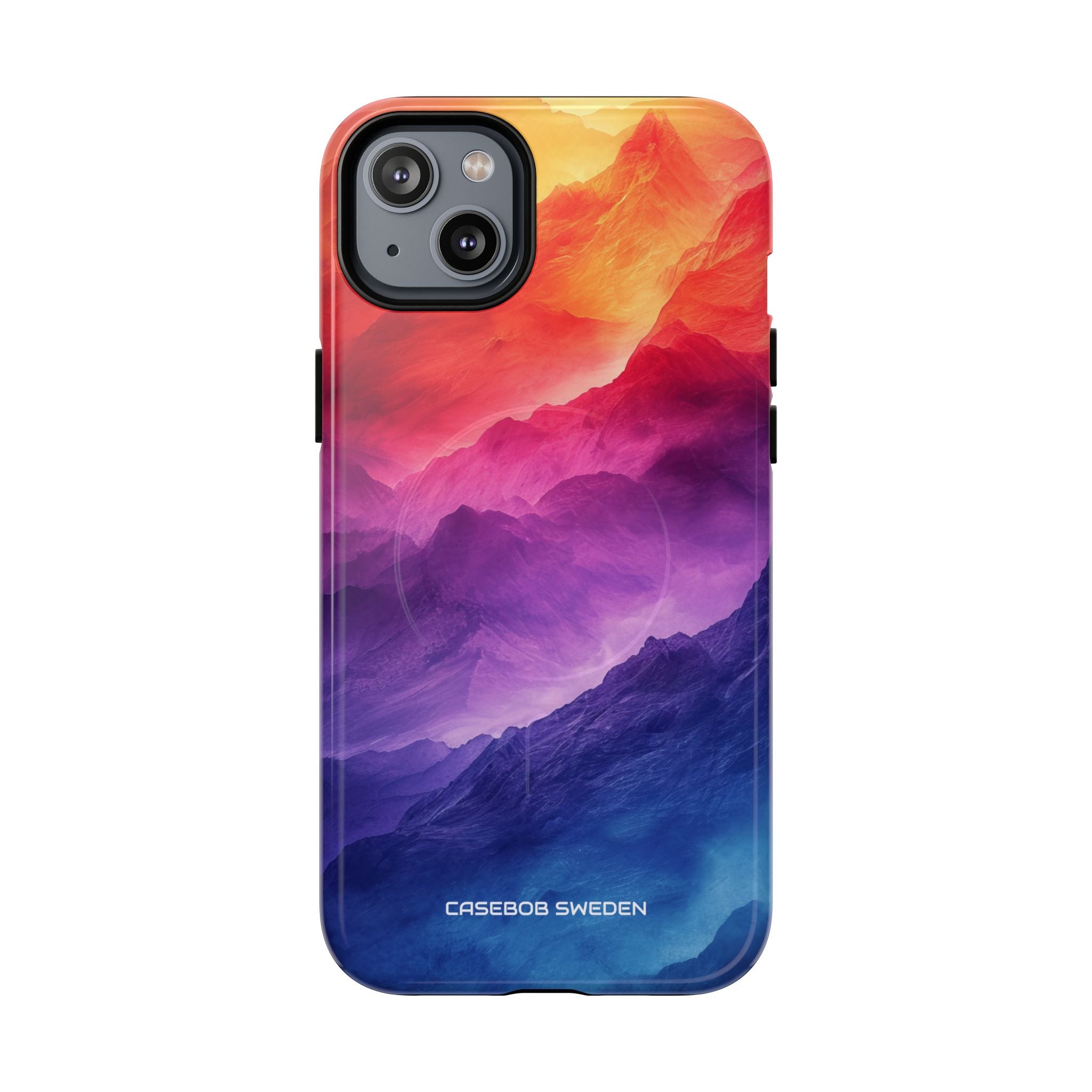 Purple Orange Mountains - Tough + MagSafe® iPhone 14 Phone Case