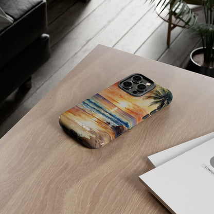 Sunset Palm iPhone 14 Pro Case - Tough