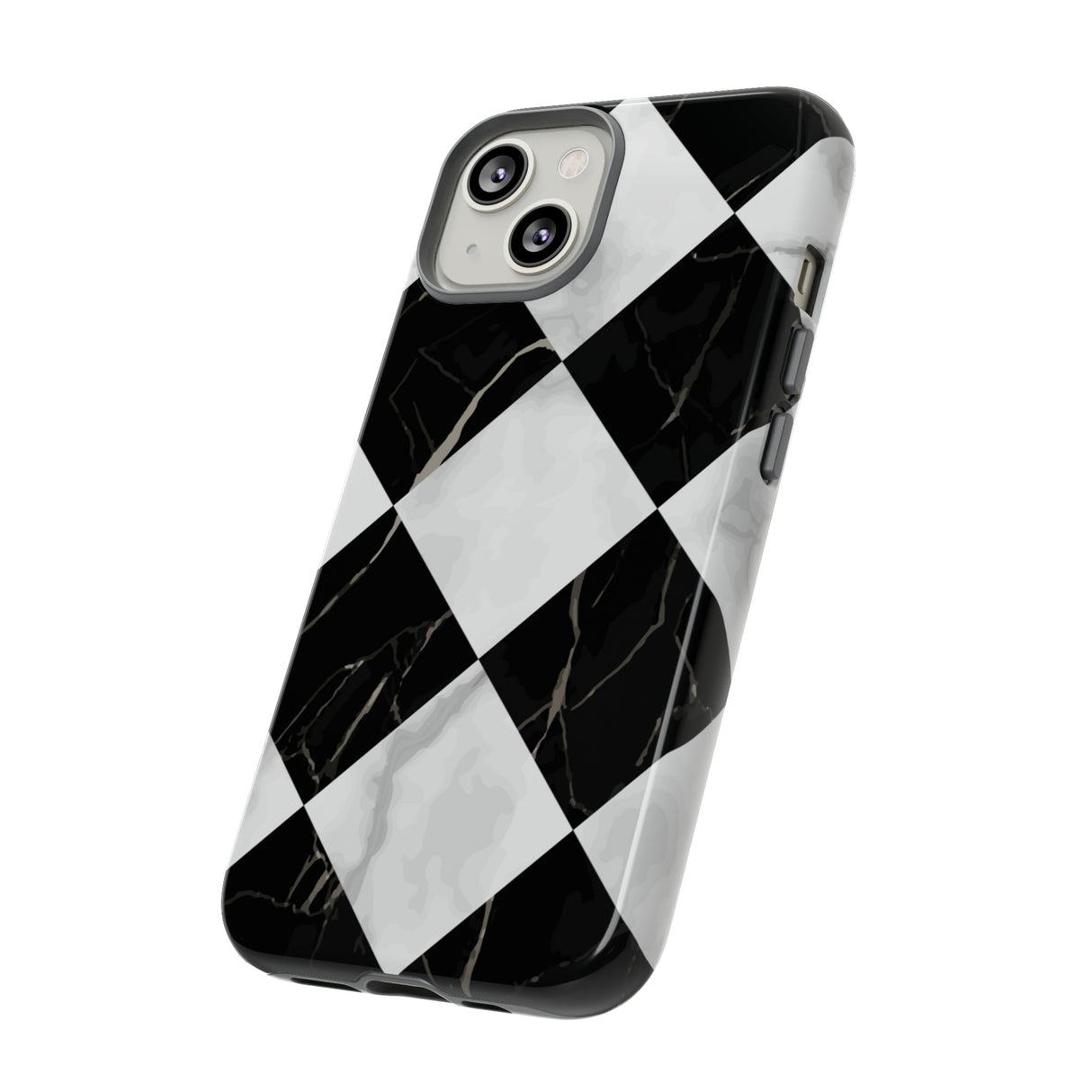 Check Marble - Protective Phone Case