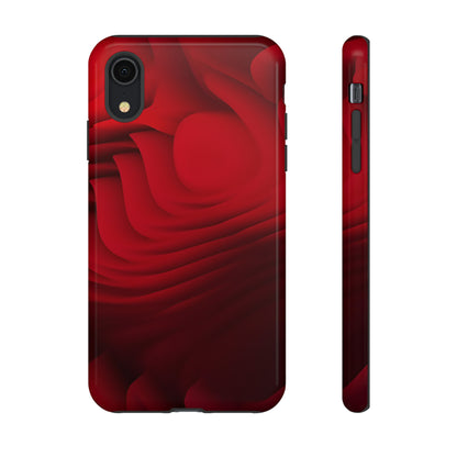 Red Center Waves - Protective Phone Case