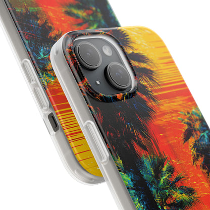 Tropical Sunburst iPhone 15 Case - Soft
