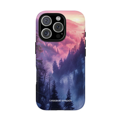 Misty Forest Serenity - Tough iPhone 16 Phone Case