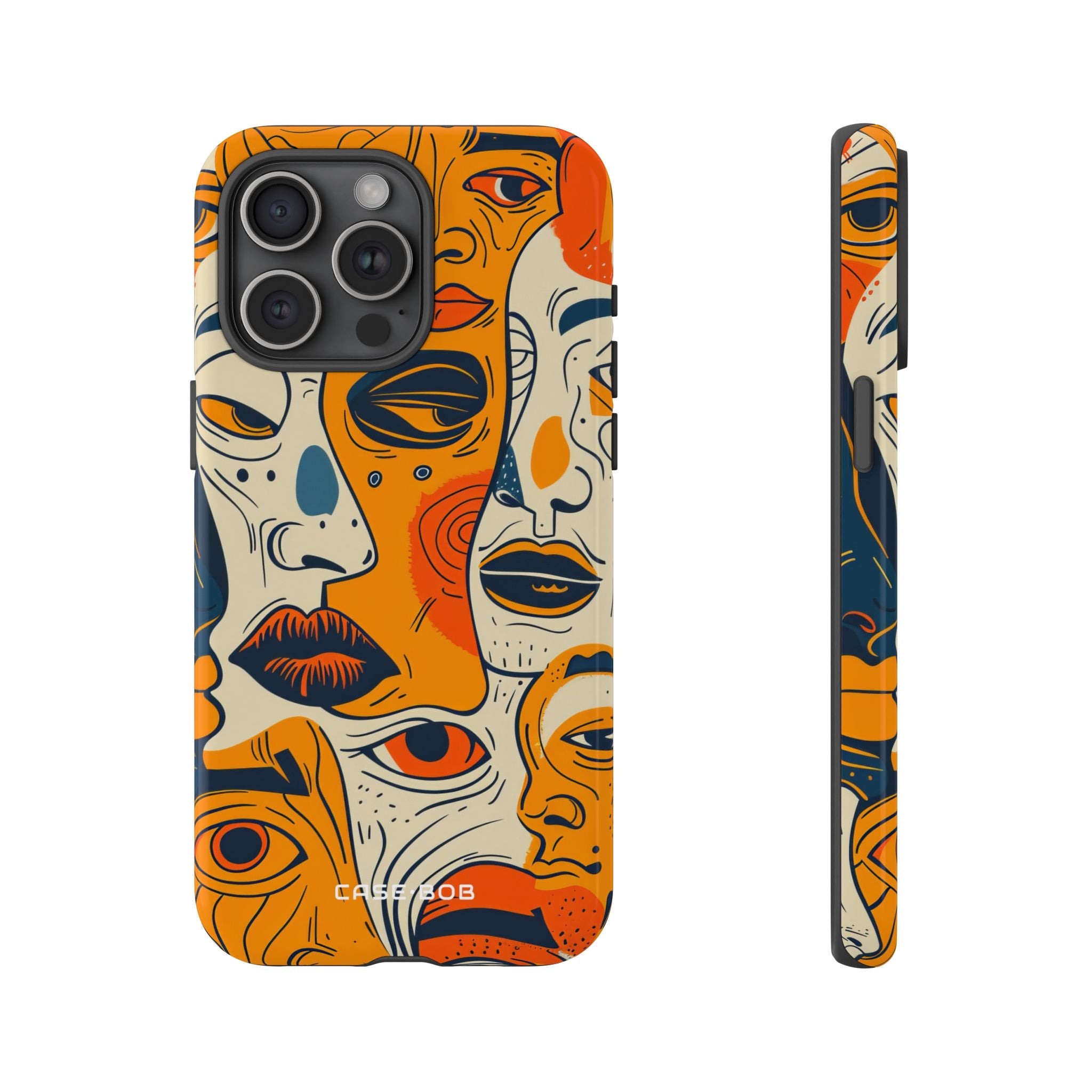 Tangled Faces Sunset iPhone 15 Pro Max Case - Tough