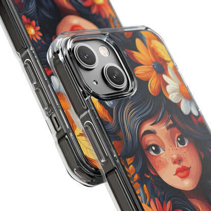 Floral Girl Smiles iPhone Case - Impact