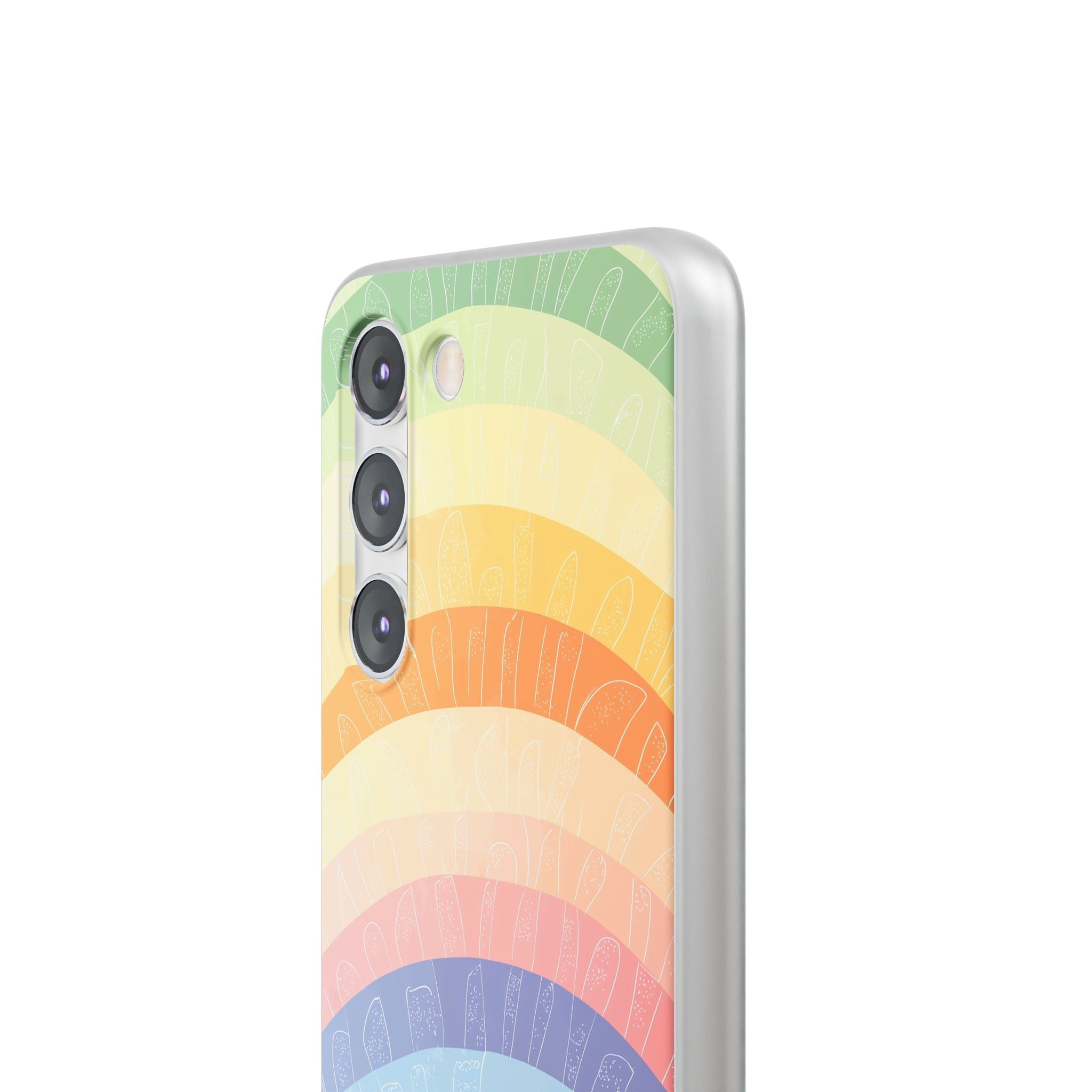 Pastel Rainbow Bands Samsung S23 Case - Soft