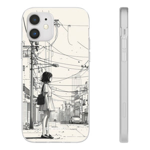 Urban Solitude Sketch | Flexible Phone Case for iPhone