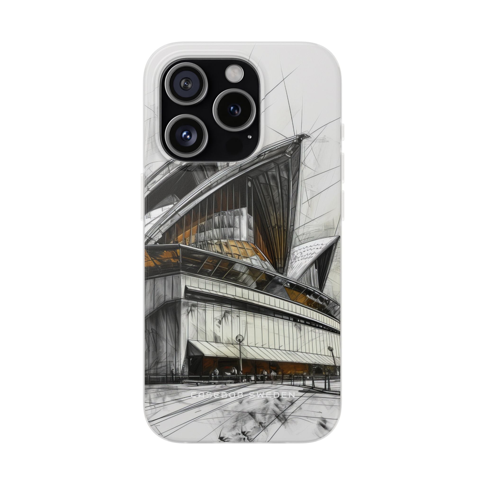 Architectural Curves in Line Formation iPhone 15 - Flexi Phone Case