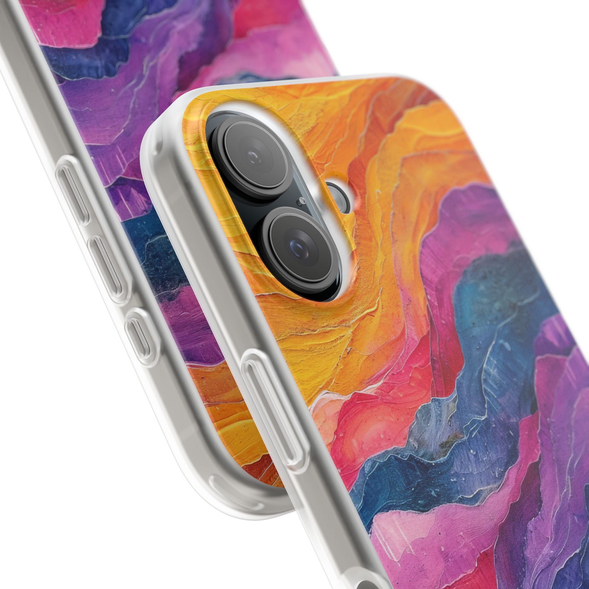 Vibrant Abstract Waves - Flexi iPhone 16 Phone Case