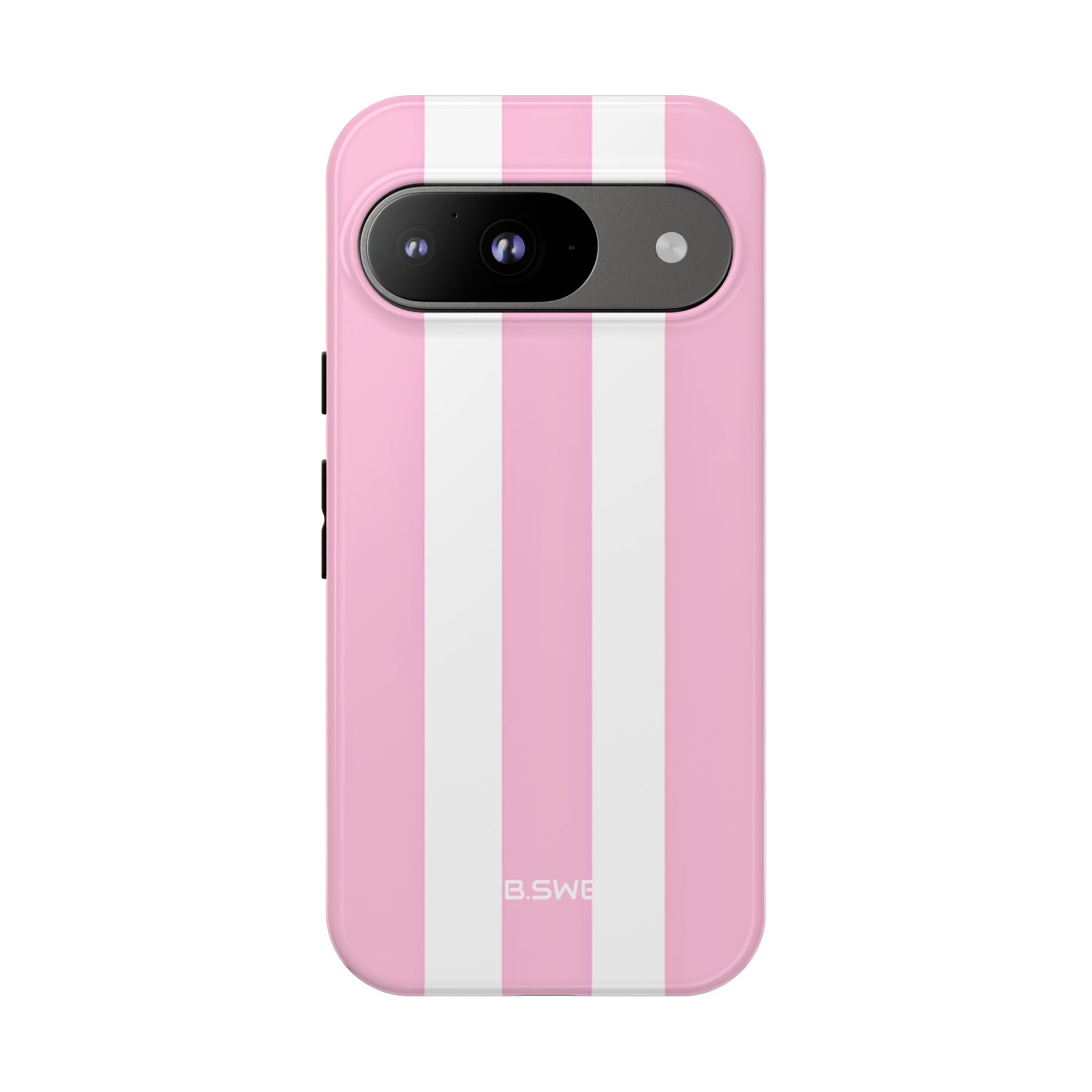 Pastellrosa gestreiftes Google Pixel 9 – Robust