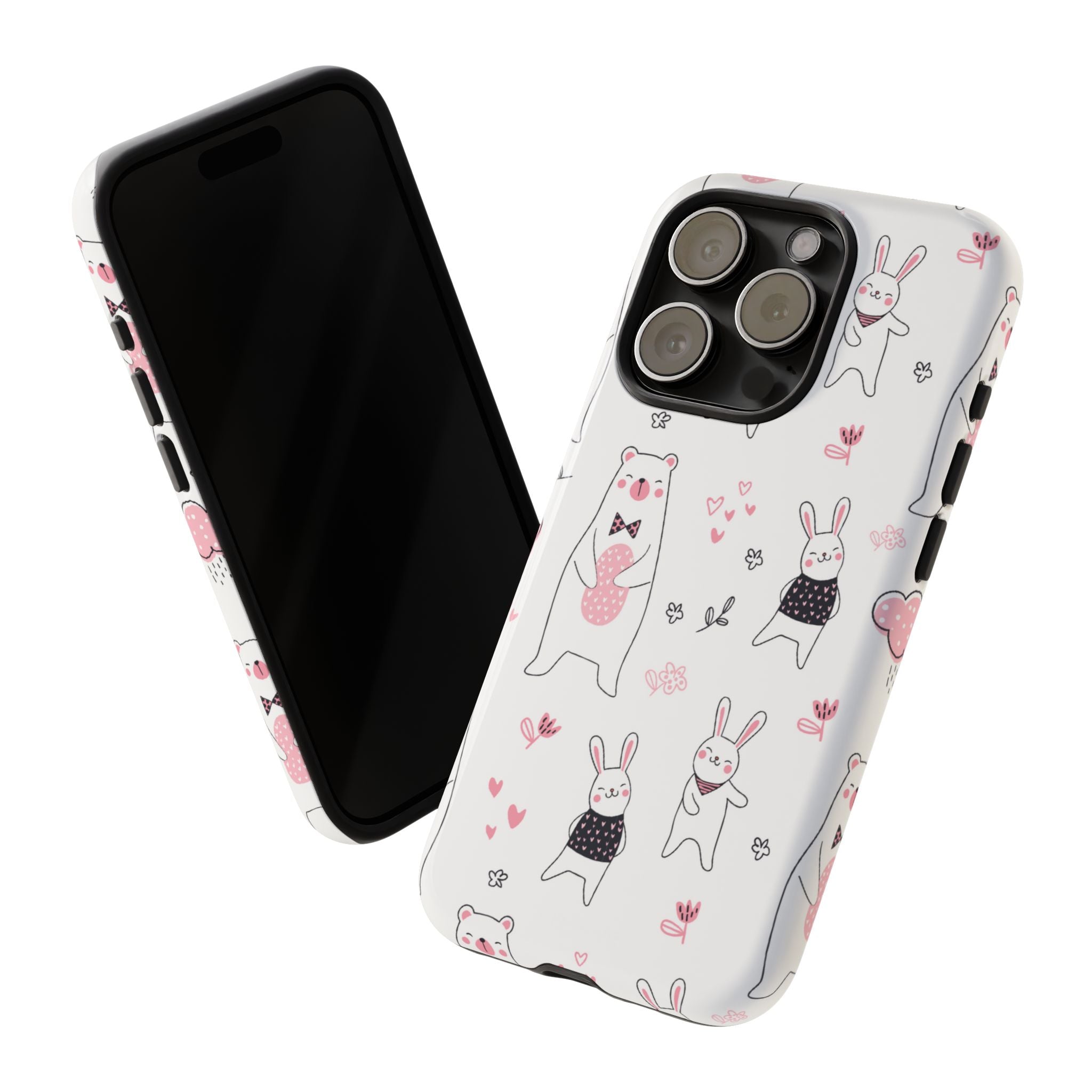 Bears Dance Playfully - iPhone Case