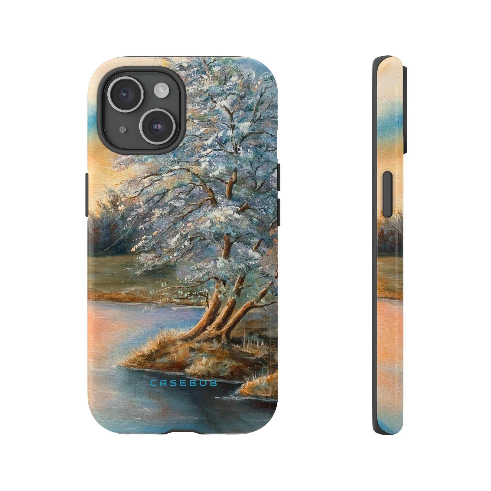 Winterday lake - Protective Phone Case