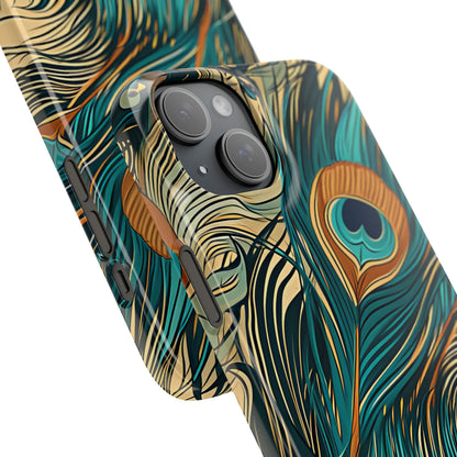 Art Nouveau Peacock Elegance iPhone 15 - Slim Phone Case